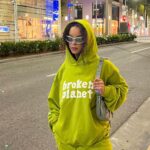 Broken Planet Women's Green Hoodie
