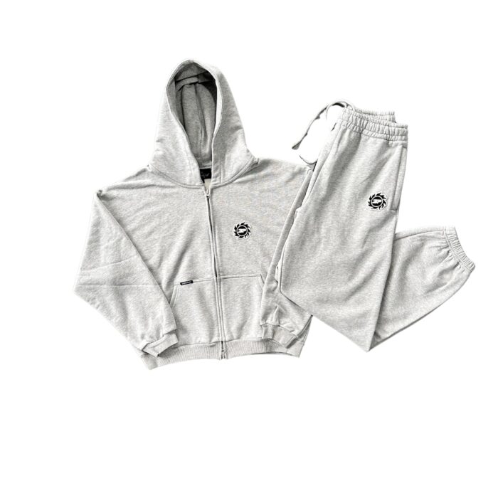Broken Planet Heather Grey Sun Zip-Up Tracksuit