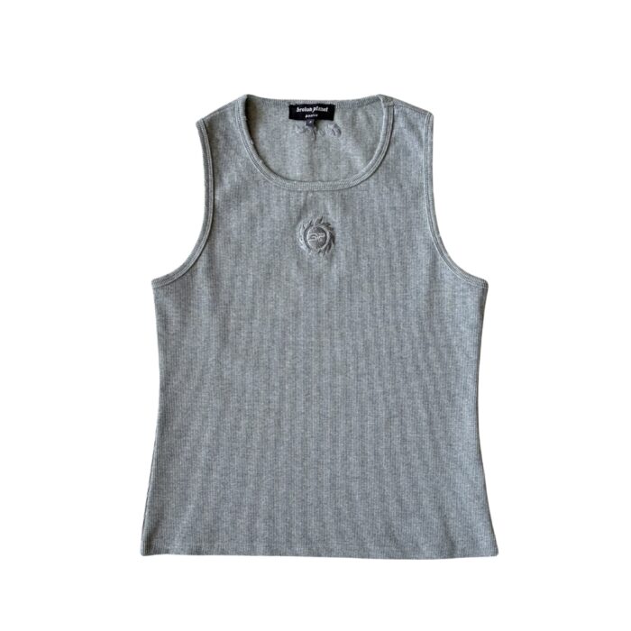 Broken Planet Men’s Washed Grey Ribbed Tank Top