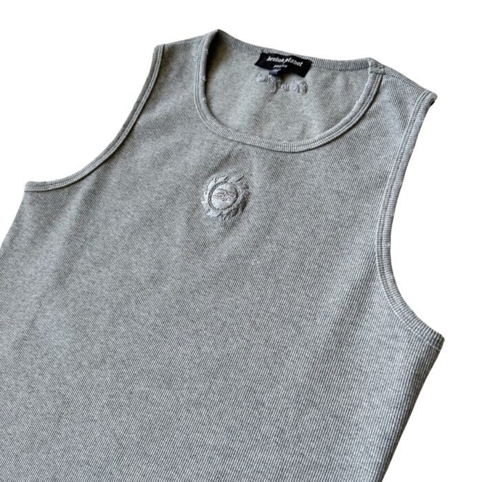 Broken Planet Men’s Washed Grey Ribbed Tank Top