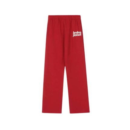 Broken Planet Straight Leg Ruby Red Sweatpants