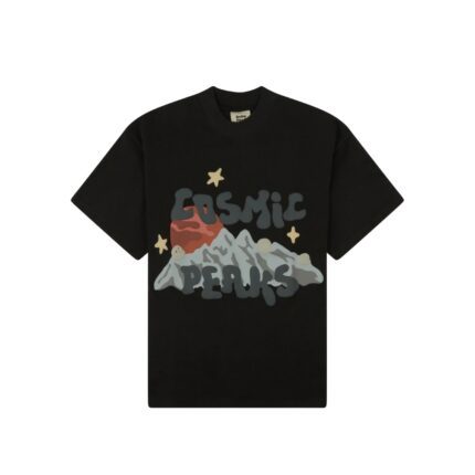 Broken Planet Cosmic Peaks Soot Black T Shirt
