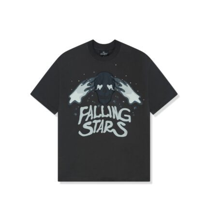 Broken Planet Falling Stars Soot Black T Shirt