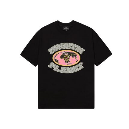 Broken Planet Grid Midnight Black T Shirt