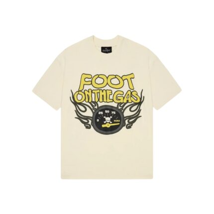 Broken Planet Foot On The Gas Vanilla White T Shirt