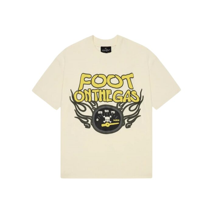 Broken Planet Foot On The Gas Vanilla White T Shirt
