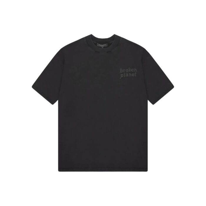 Broken Planet Basics Washed Midnight Black T Shirt