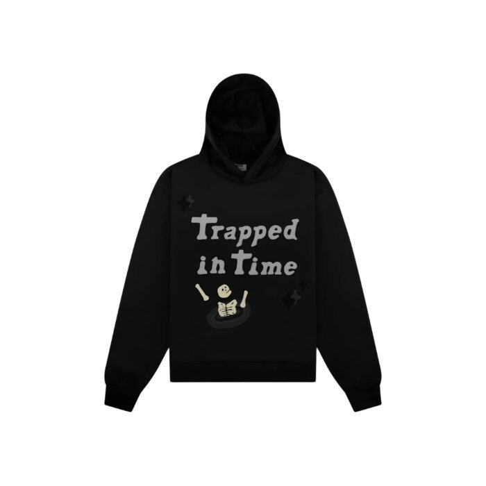 Broken Planet Trapped In Time Soot Black Hoodie