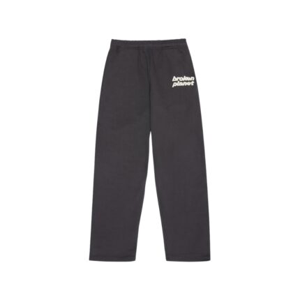 Broken Planet Straight Leg Soot Black White Sweatpants