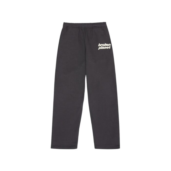 Broken Planet Straight Leg Soot Black White Sweatpants