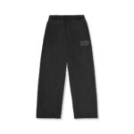 Broken Planet Basics Wide Leg Washed Midnight Black Sweatpants