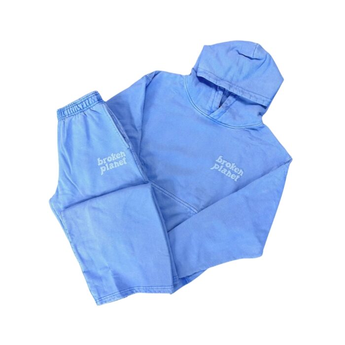 Broken Planet Basics Washed Light Blue Tracksuit
