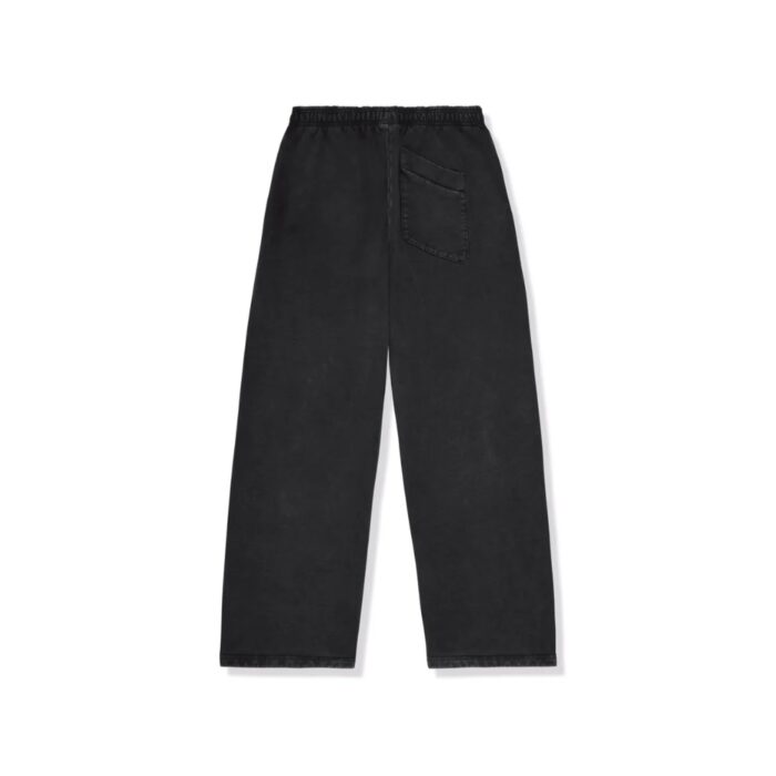 Broken Planet Basics Wide Leg Washed Midnight Black Sweatpants