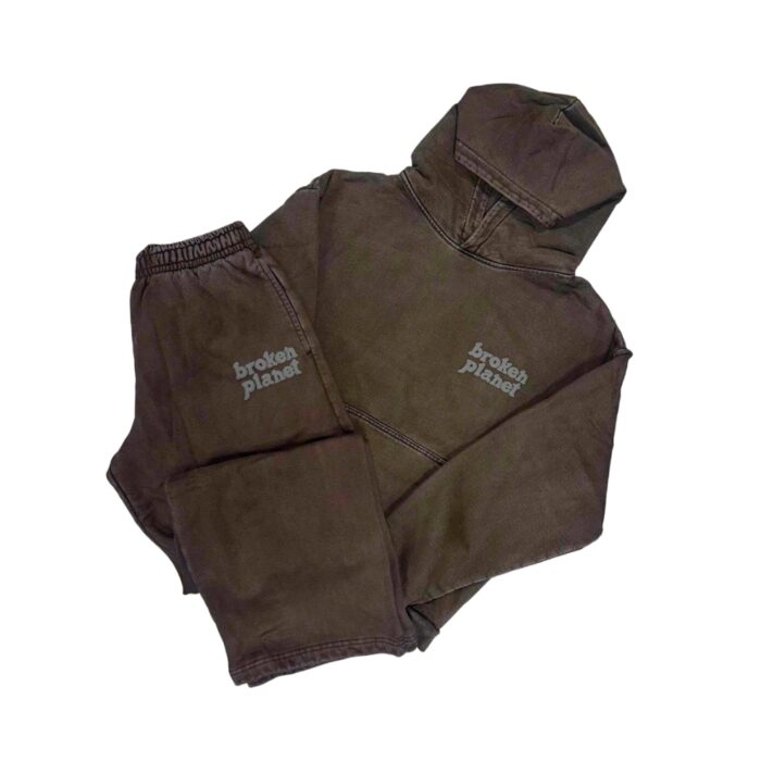 Broken Planet Basics Washed Mocha Brown Tracksuit