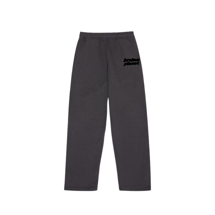 Broken Planet Straight Leg Soot Black Sweatpants
