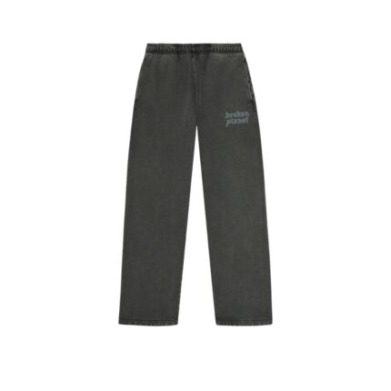 Broken Planet Basics Straight Leg Washed Soot Black Sweatpants