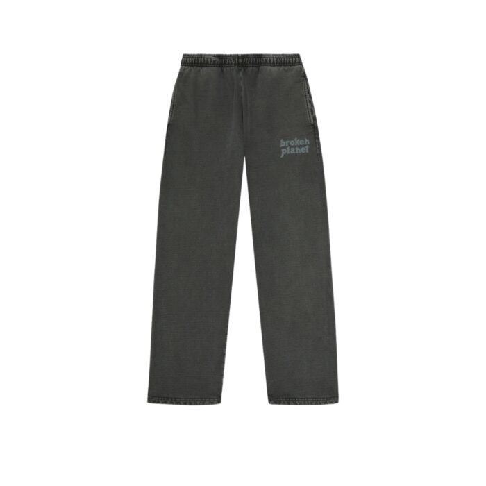 Broken Planet Basics Straight Leg Washed Soot Black Sweatpants