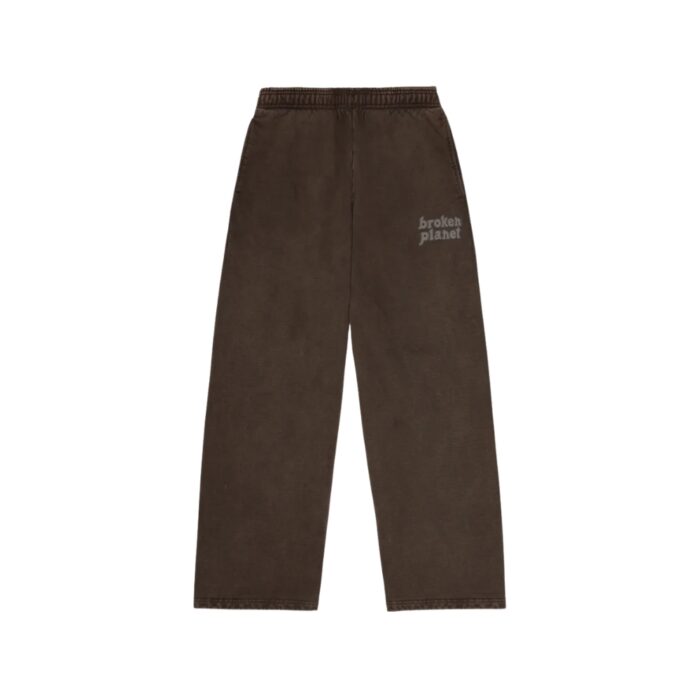 Broken Planet Basics Wide Leg Washed Mocha Sweatpants