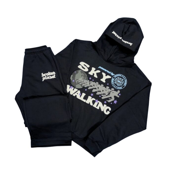 Broken Planet Sky Walking Midnight Black Tracksuit