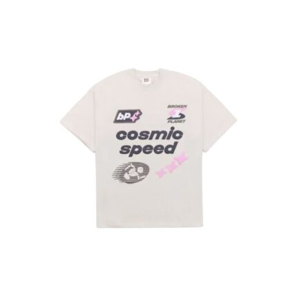 Broken Planet Cosmic Speed T-Shirt Bone White