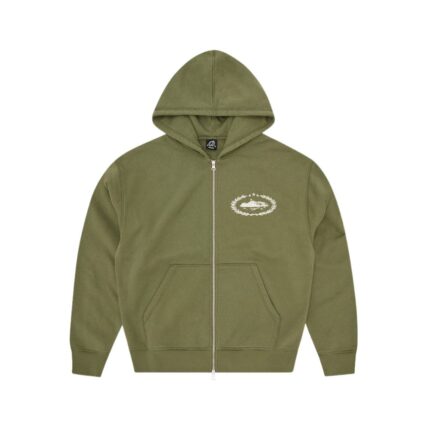 Corteiz Superior Royale Zip Hoodie Olive