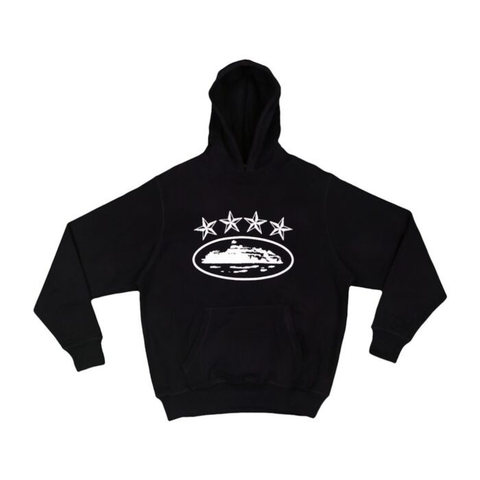 Corteiz 4Starz Alcatraz Hoodie Black