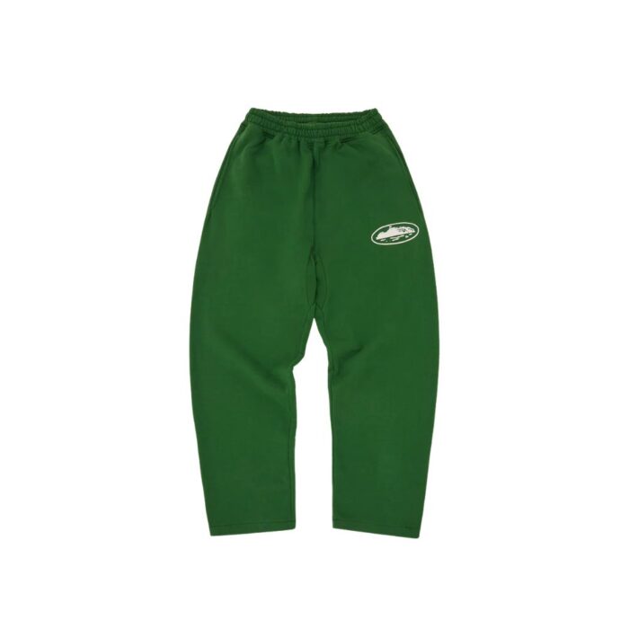 CORTEIZ ISLAND PUFF PRINT OPEN HEM SWEATPANT GREEN