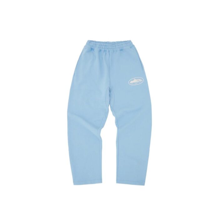CORTEIZ ISLAND PUFF PRINT OPEN HEM SWEATPANT BABY BLUE