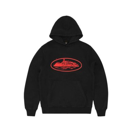 Corteiz Alcatraz V2 Hoodie Black/Red