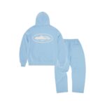 Corteiz Island Puff Print Tracksuit Baby Blue